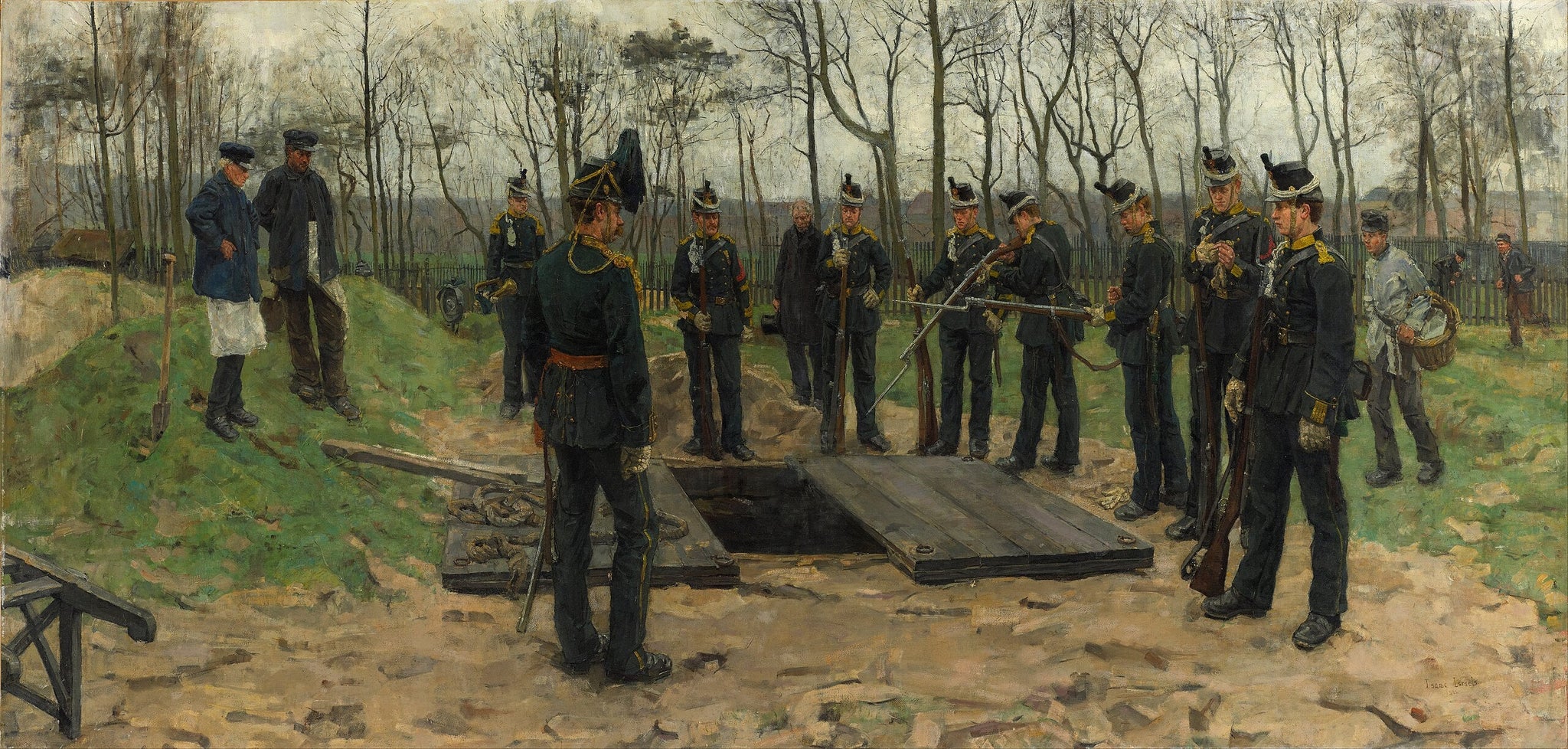 Funérailles militaires - Isaac Israëls image 1 reproduction artisanale de tableau