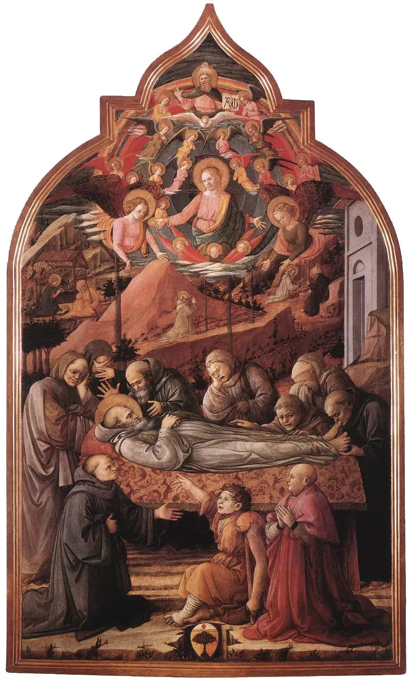 Funeral of St. Jerome - Fra Filippo Lippi image 1 copie peinte à la main à l’huile