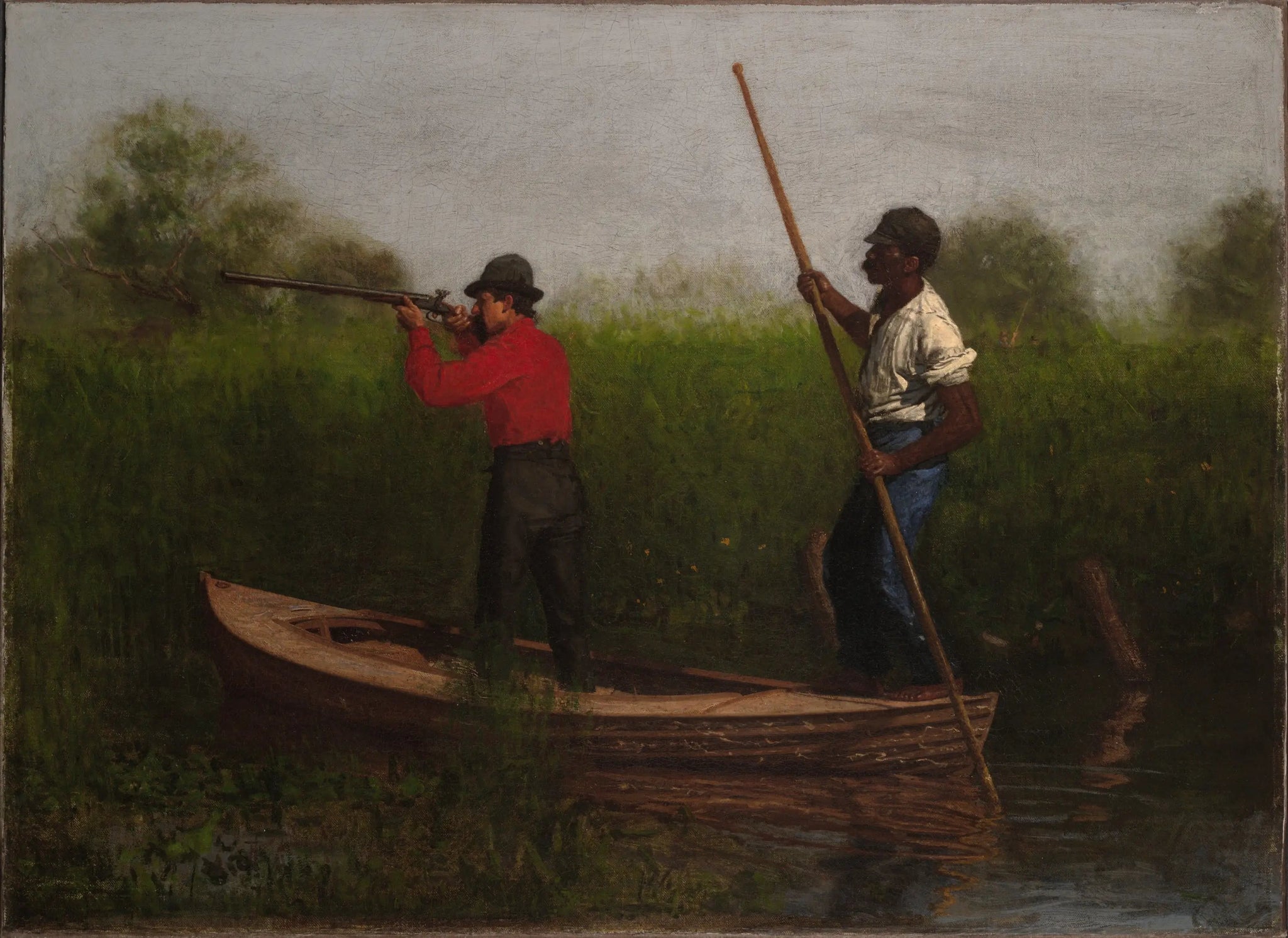 Fusillade ferroviaire sur le Delaware - Thomas Eakins image 1 copie peinte à la main à l’huile