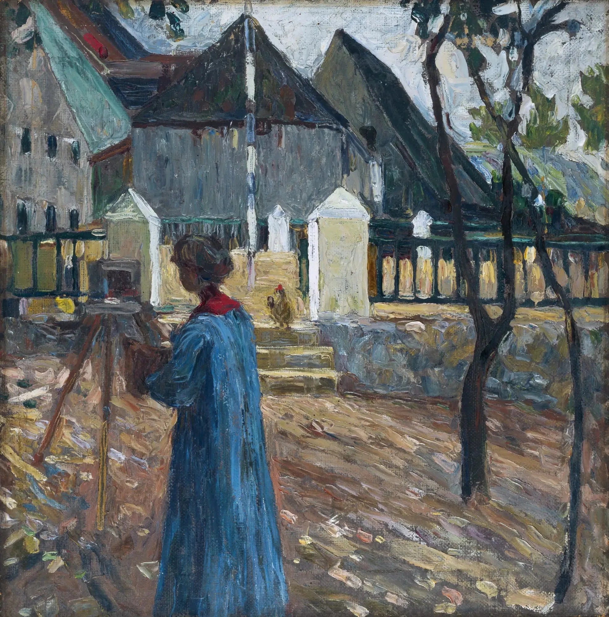 Gabriele Münter peignant - Vassily Kandinsky image 1 reproduction artisanale de tableau
