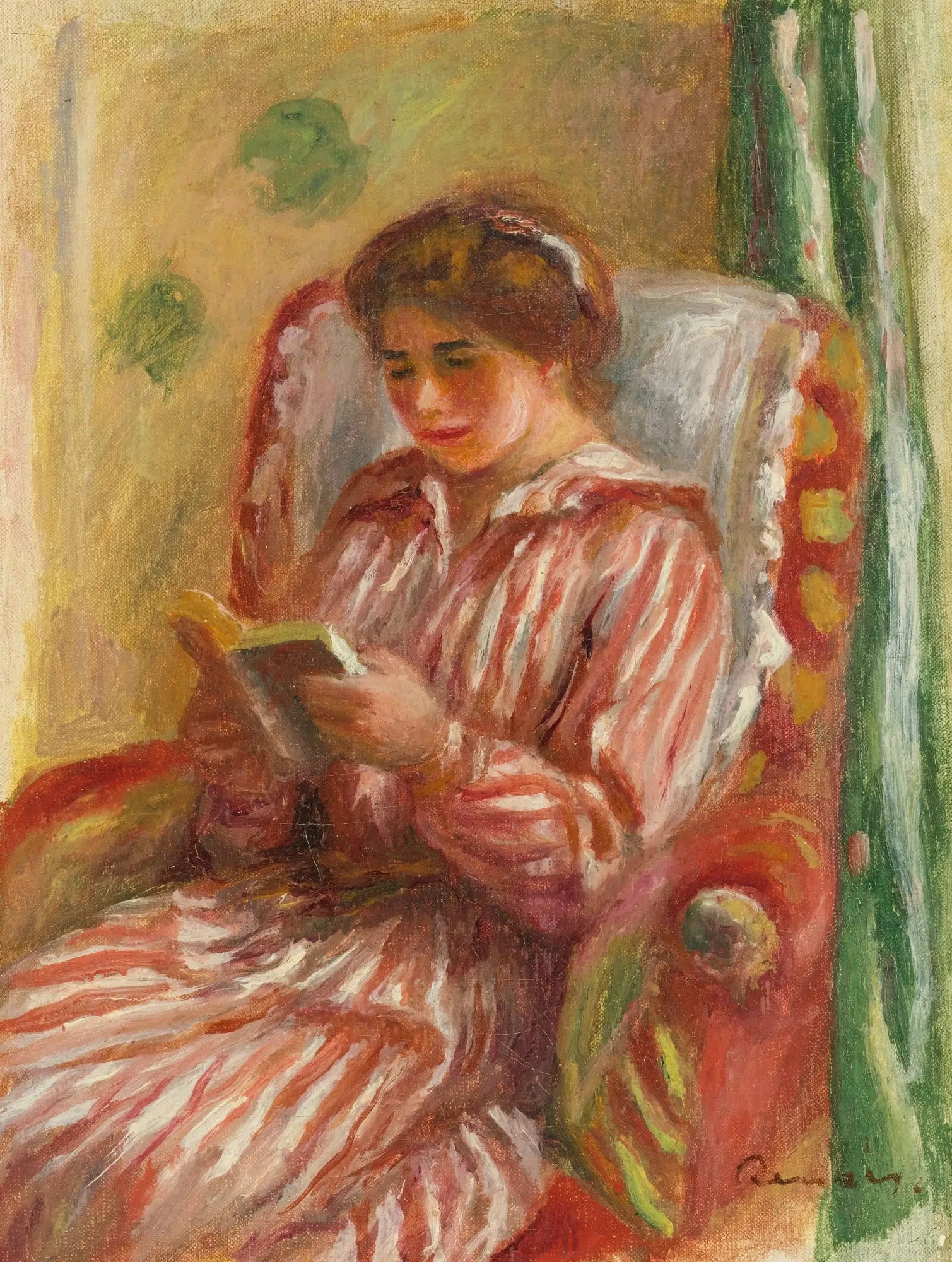Gabrielle Lisant - Pierre-Auguste Renoir image 1 copie de tableau peinte à la main