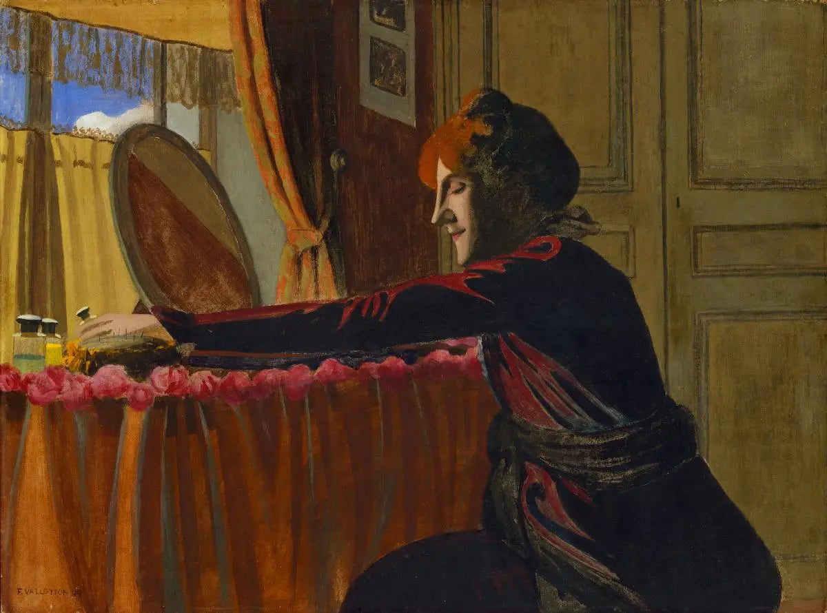Gabrielle Vallotton à sa table de toilette - Félix Vallotton image 1 reproduction réalisée par Alpha Reproduction
