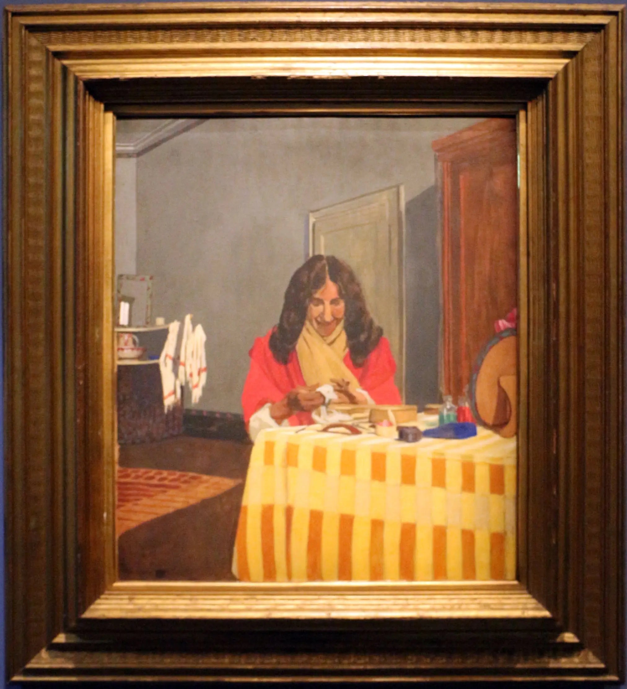 Gabrielle Vallotton se faisant les ongles - Félix Vallotton image 1 reproduction artisanale de tableau