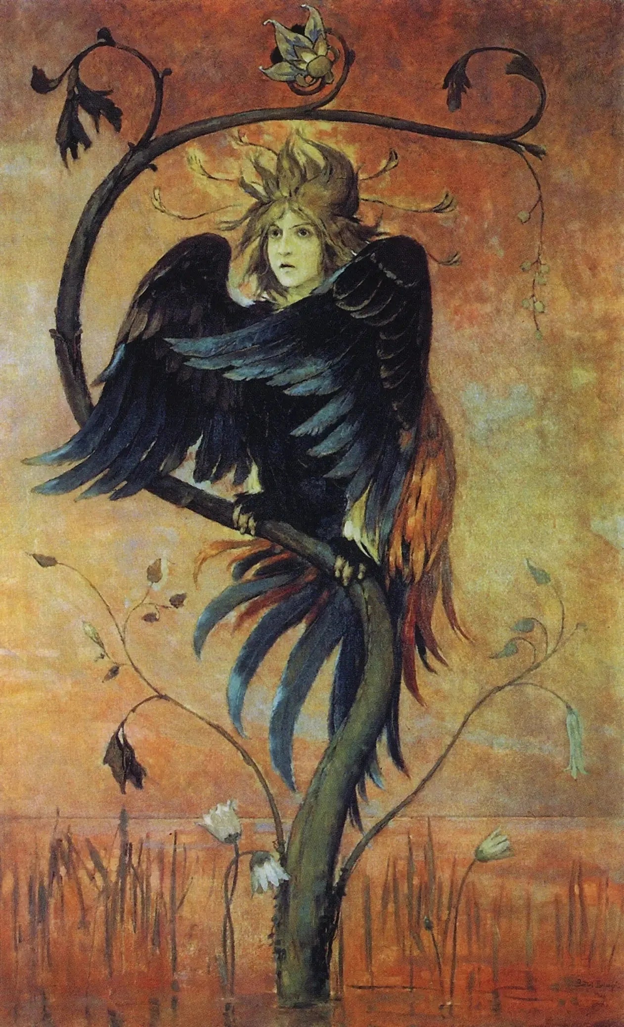 Gamaun, l'oiseau prophétique - Viktor Vasnetsov image 1 reproduction réalisée par Alpha Reproduction