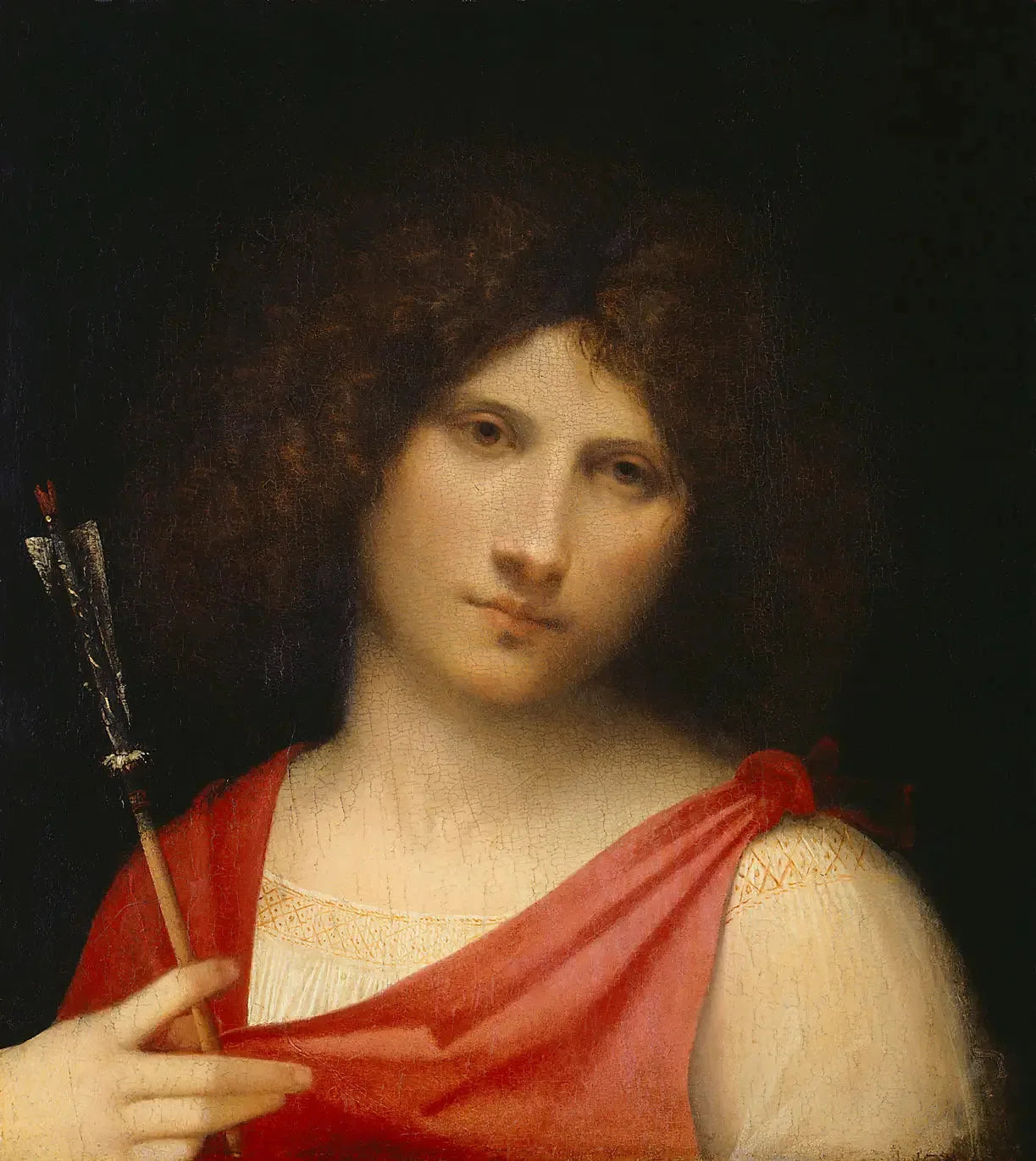 Garçon à la flèche - Giorgione image 1 reproduction artisanale de tableau