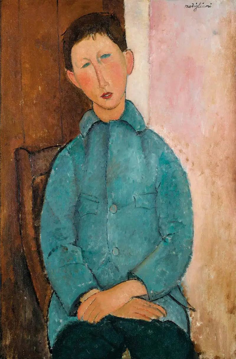 Garçon à la Veste Bleue - Amedeo Modigliani
