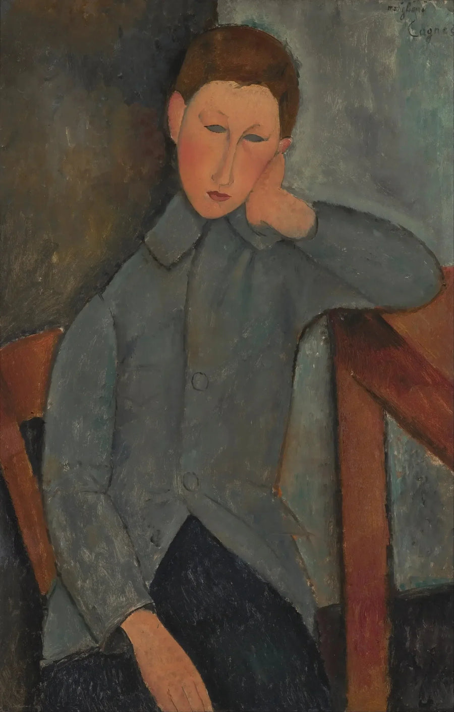 Garçon à la Veste Bleue - Amedeo Modigliani