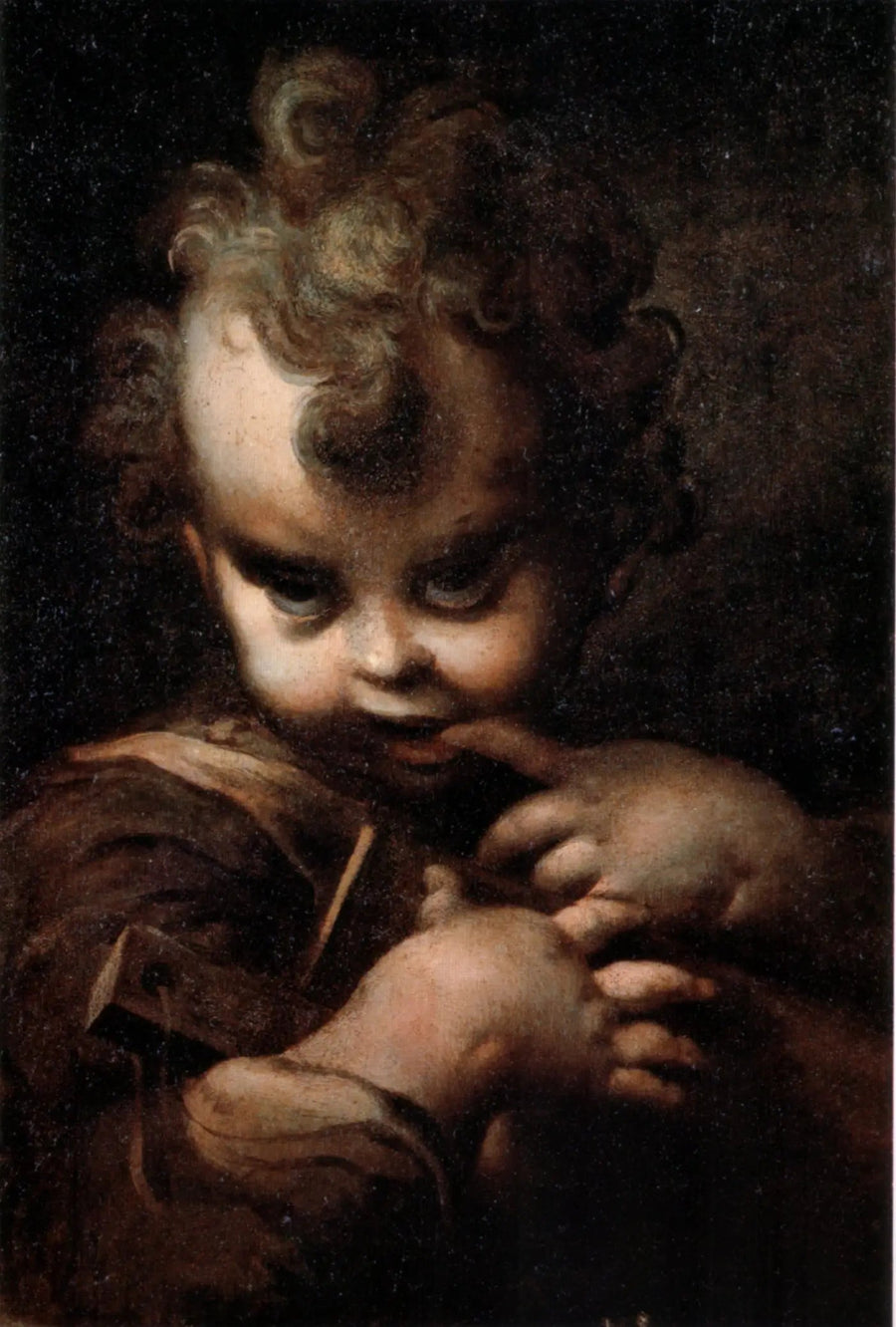 Garçon avec un doigt dans la bouche - Parmigianino
