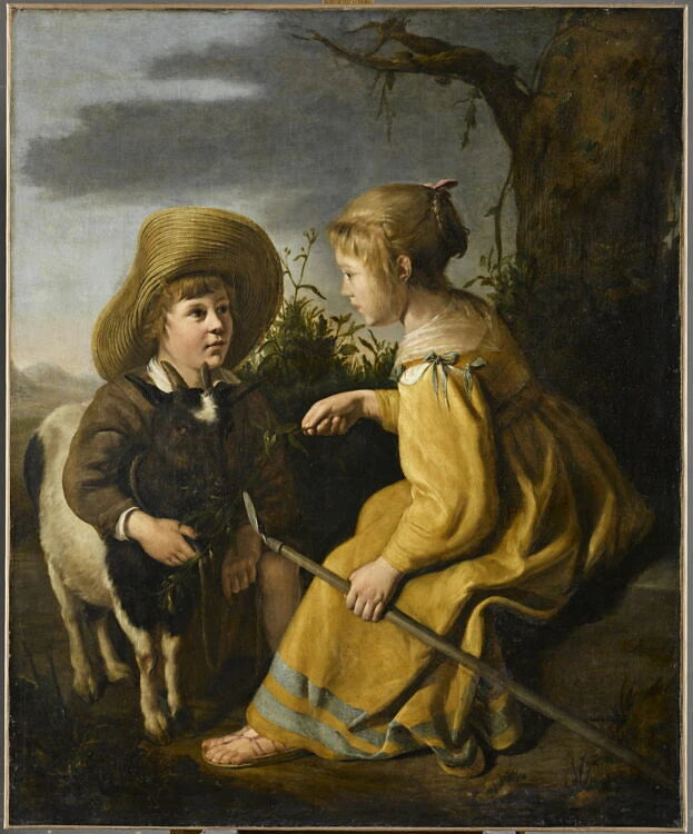 Garçon à la chèvre et Jeune bergère - Aelbrecht Cuyp