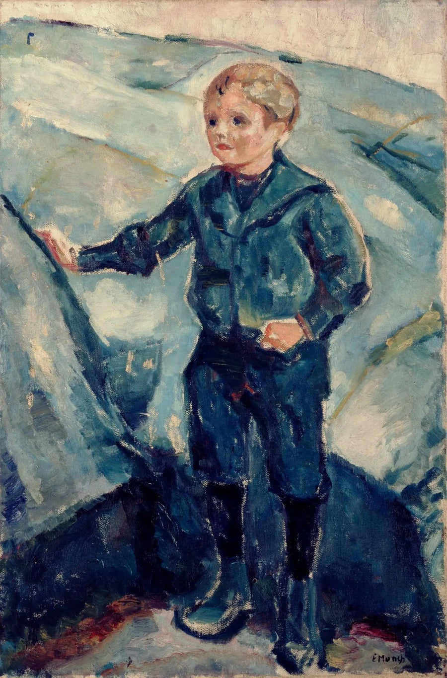 Garçon dans un paysage rocheux - Edvard Munch