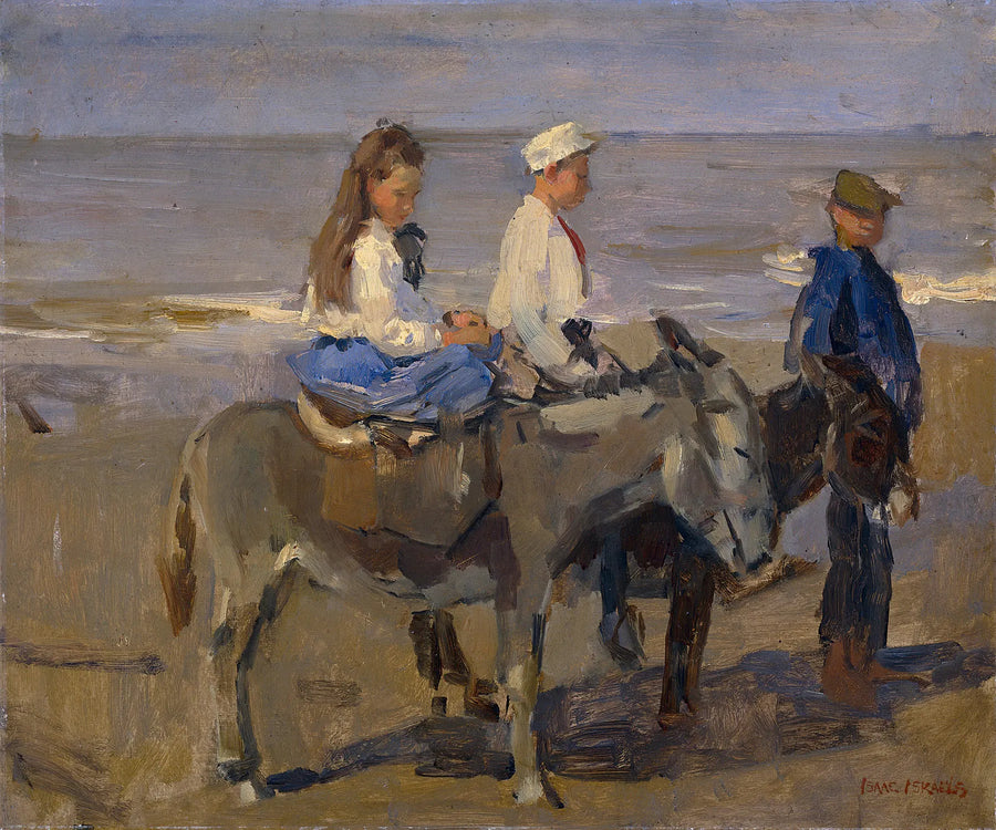 Garçon et fille sur des ânes - Isaac Israëls
