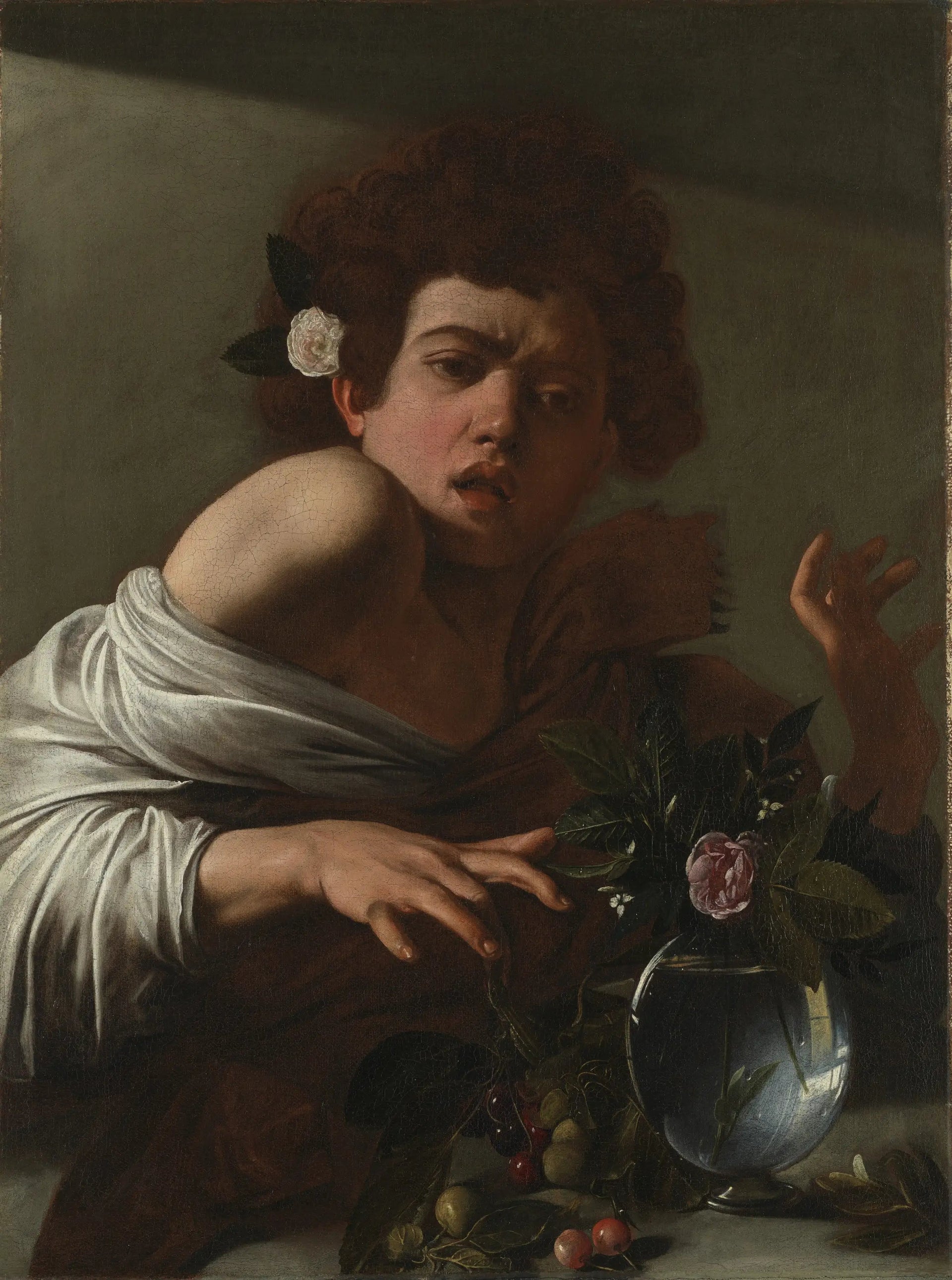 Garçon mordu par un lézard - Le Caravage image 1 reproduction de peinture à l’huile