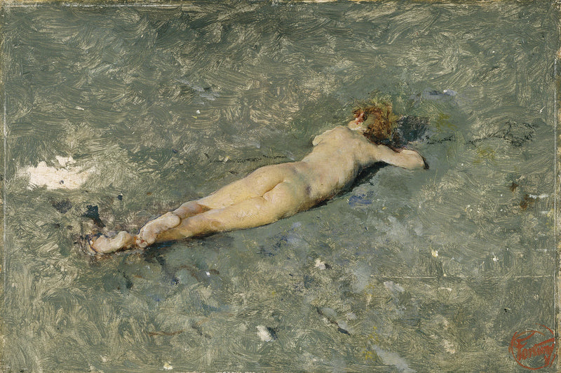Garçon nu sur la plage de Portici - Marià Fortuny