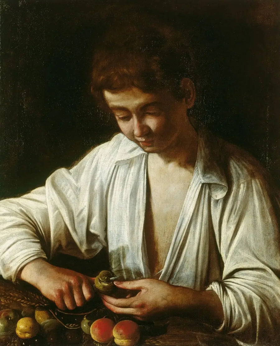 Garçon pelant un fruit - Le Caravage