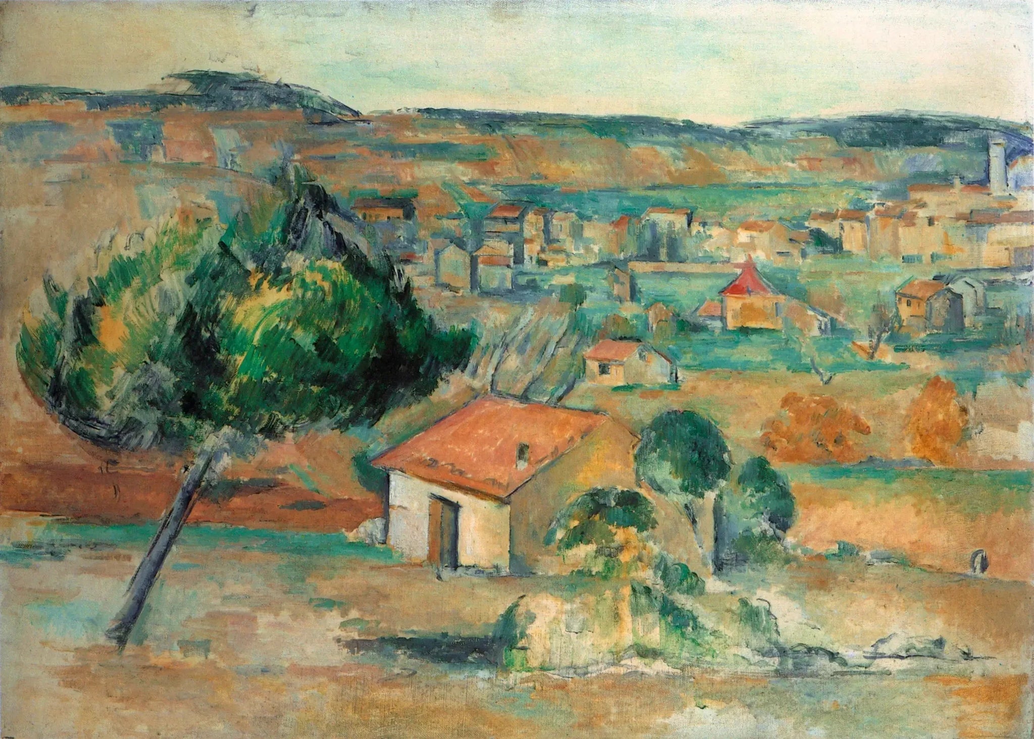 Gardanne vu du Claou - Paul Cézanne image 1 copie peinte à la main à l’huile