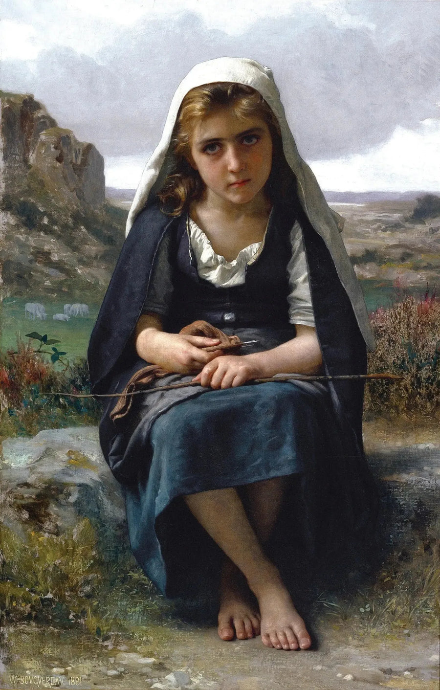 Gardeuse de moutons - Bouguereau