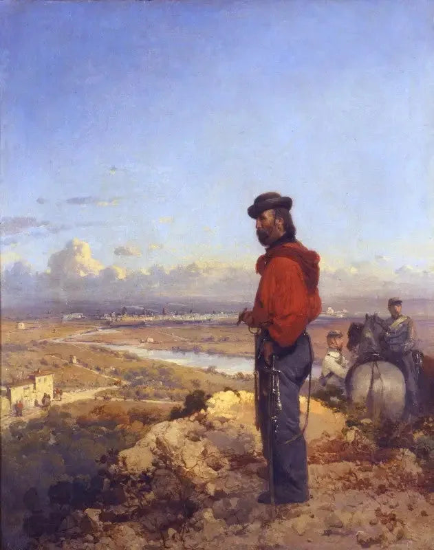 Garibaldi sulle alture di Sant’Angelo presso Capua - Gerolamo Induno