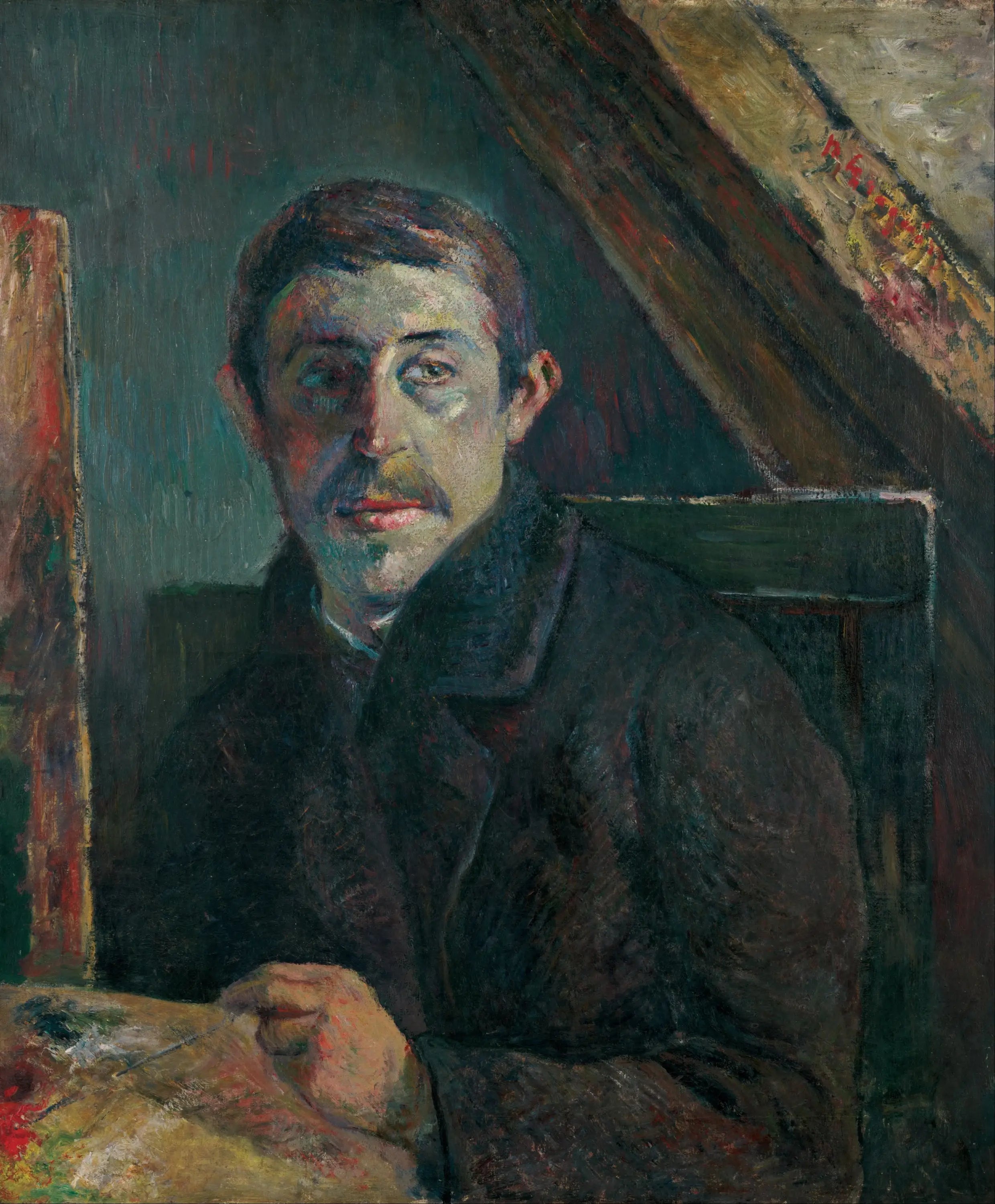 Reproduction du tableau « Gauguin devant son chevalet - Paul Gauguin » par Alpha Reproduction en peinture à l’huile
