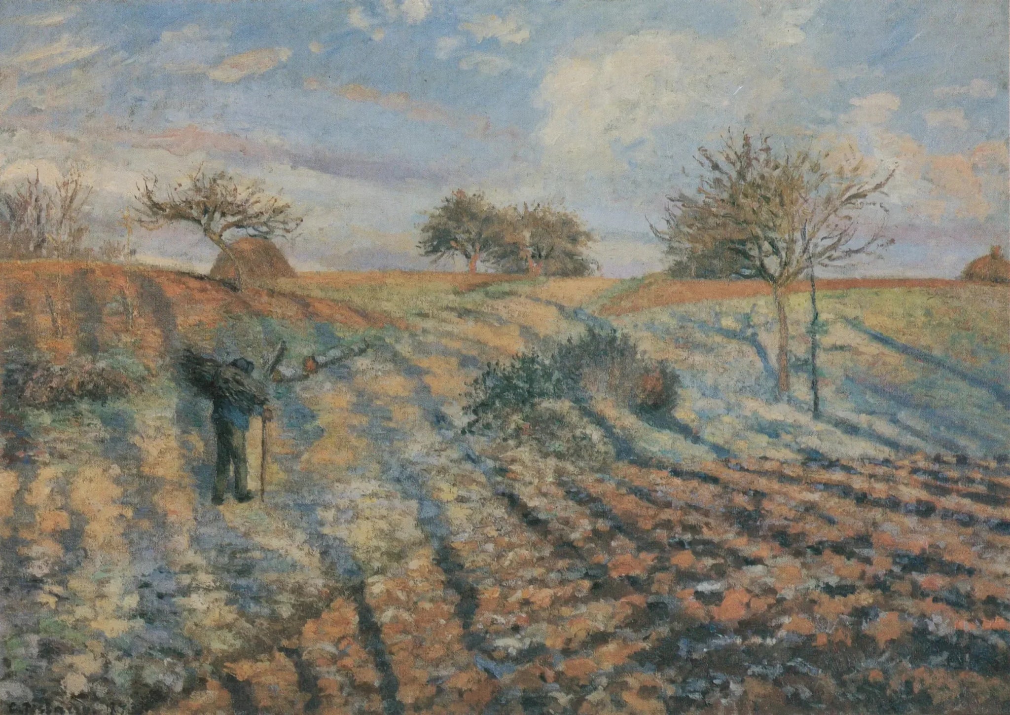 Gelée blanche - Camille Pissarro image 1 copie de tableau peinte à la main