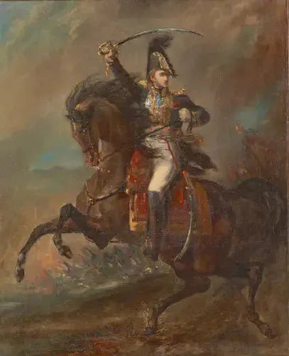 Général du Premier Empire attaquant l'ennemi - Théodore Géricault image 1 reproduction de peinture à l’huile