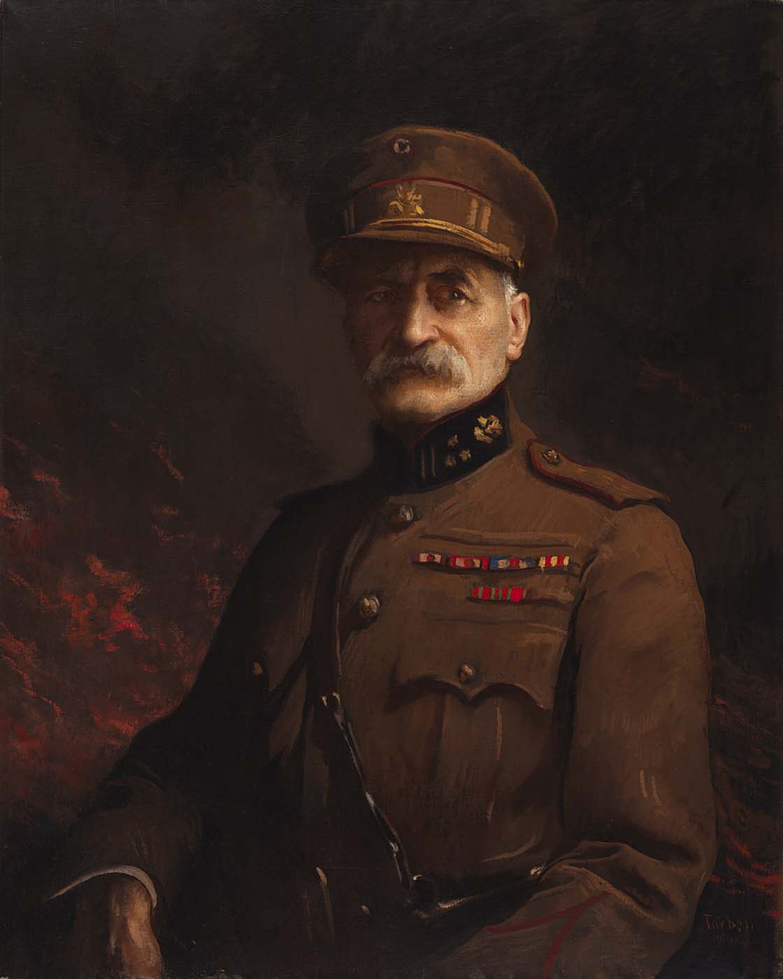 General Georges Leman, Commander of the Fortified Town of Liege - Edmund Charles Tarbell image 1 reproduction artisanale de tableau