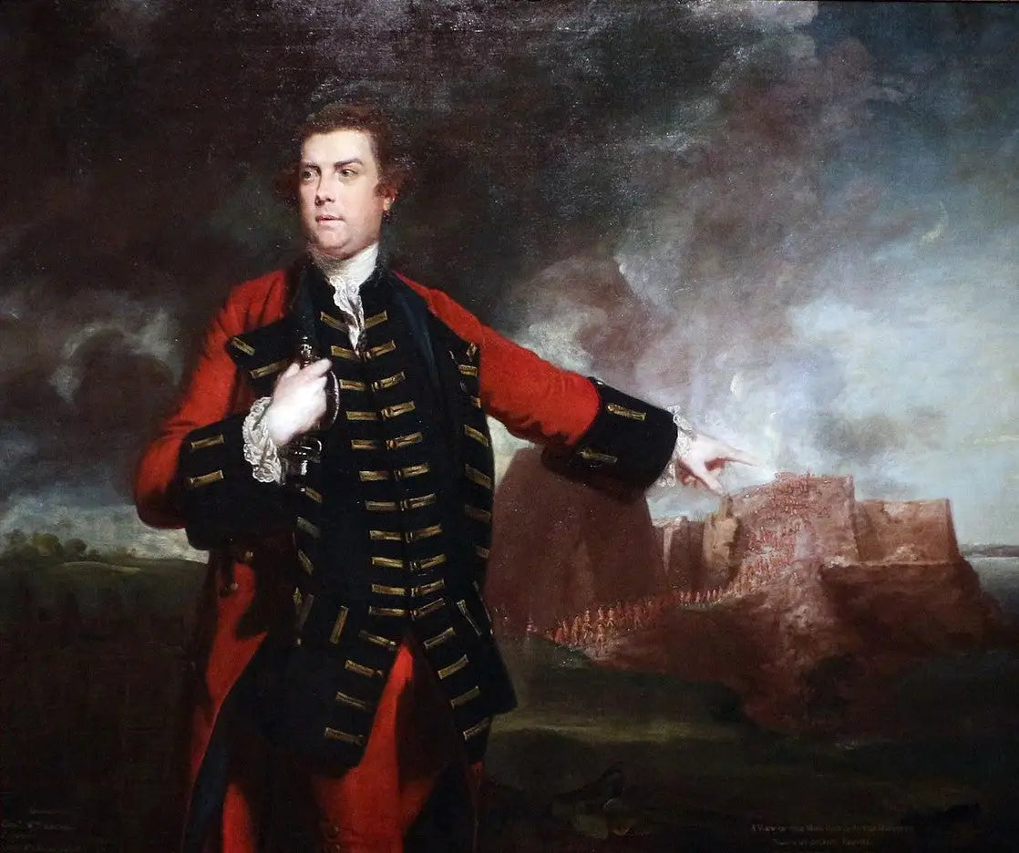 Général William Keppel, à l'assaut du château de Morro - Joshua Reynolds image 1 reproduction d’œuvre d’art à l’huile