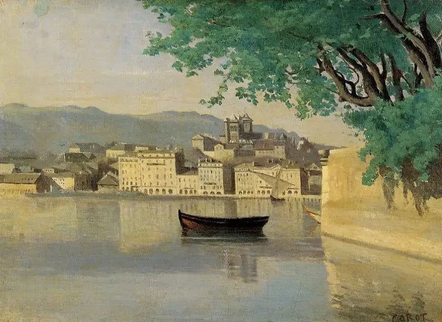 Genève, vue d'une partie de la ville - Jean-Baptiste Camille Corot
