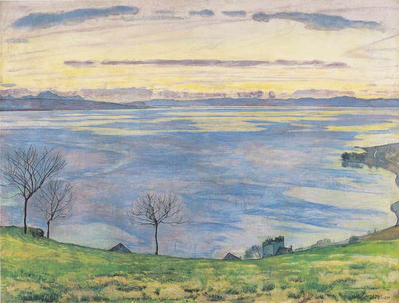 Genfersee am Abend von Chexbres aus - Ferdinand Hodler