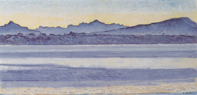 Genfersee mit Mont-Blanc bei Morgenlicht - Ferdinand Hodler