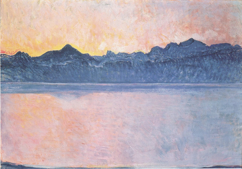 Genfersee mit Mont-Blanc im Morgenlicht - Ferdinand Hodler