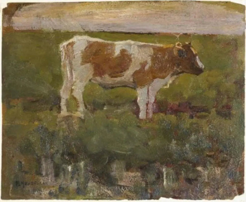 Génisse brune et blanche - Piet Mondrian