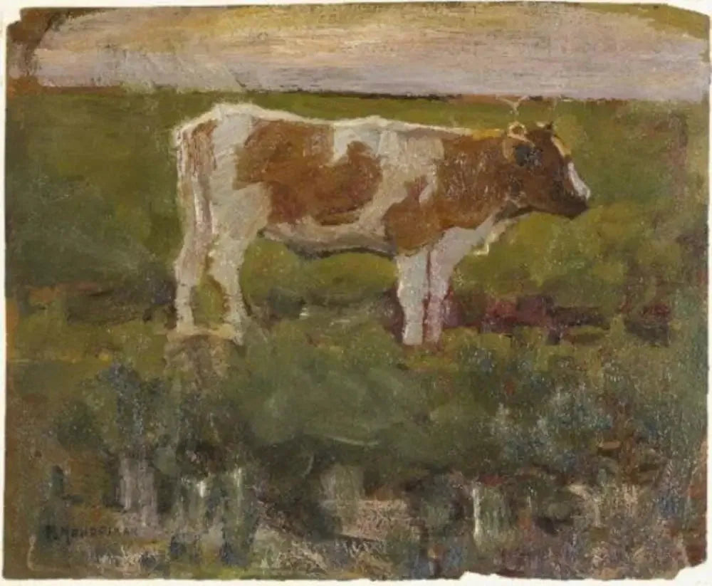 Génisse brune et blanche - Piet Mondrian image 1 reproduction réalisée par Alpha Reproduction
