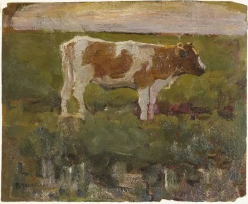 Génisse brune et blanche - Piet Mondrian