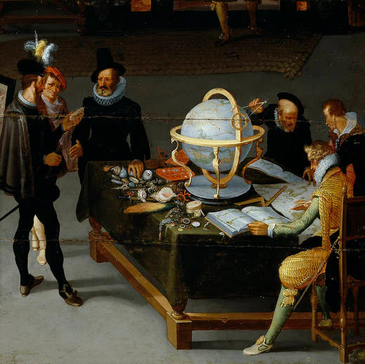 Le Géographe et le Naturaliste - Hieronymus Francken II|Adriaen van Stalbemt