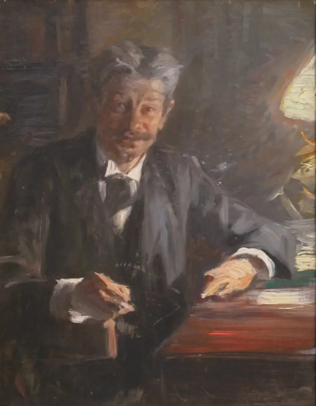 Georg Brandes - Peder Severin Krøyer image 1 reproduction d’œuvre d’art à l’huile
