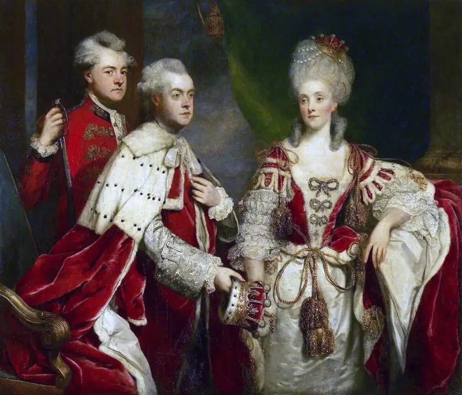 George, 2e comte Harcourt, sa femme Elizabeth et son frère William - Joshua Reynolds image 1 reproduction de peinture à l’huile