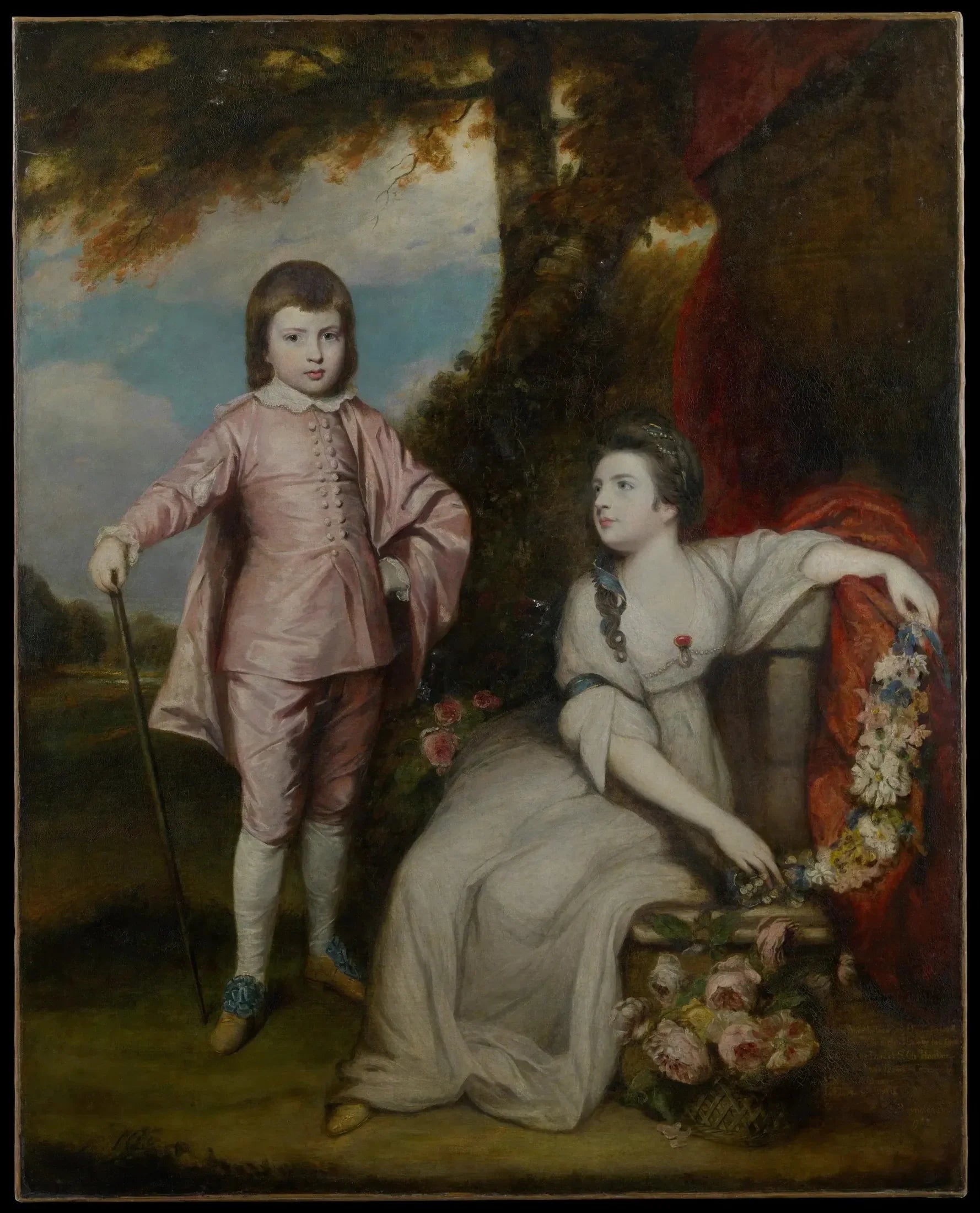 George Capel, vicomte Malden (1757–1839) et Lady Elizabeth Capel (1755–1834) - Joshua Reynolds image 1 reproduction artisanale de tableau