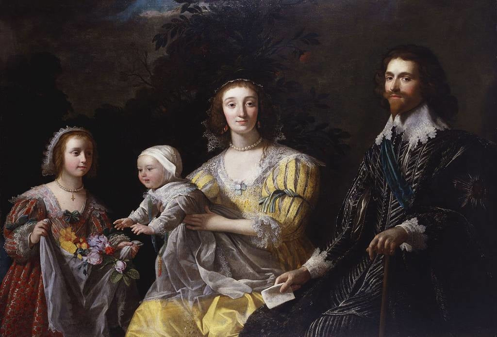 George Villiers, 1er duc de Buckingham (1592-1628) avec sa famille - Gerrit van Honthorst image 1 reproduction de peinture à l’huile