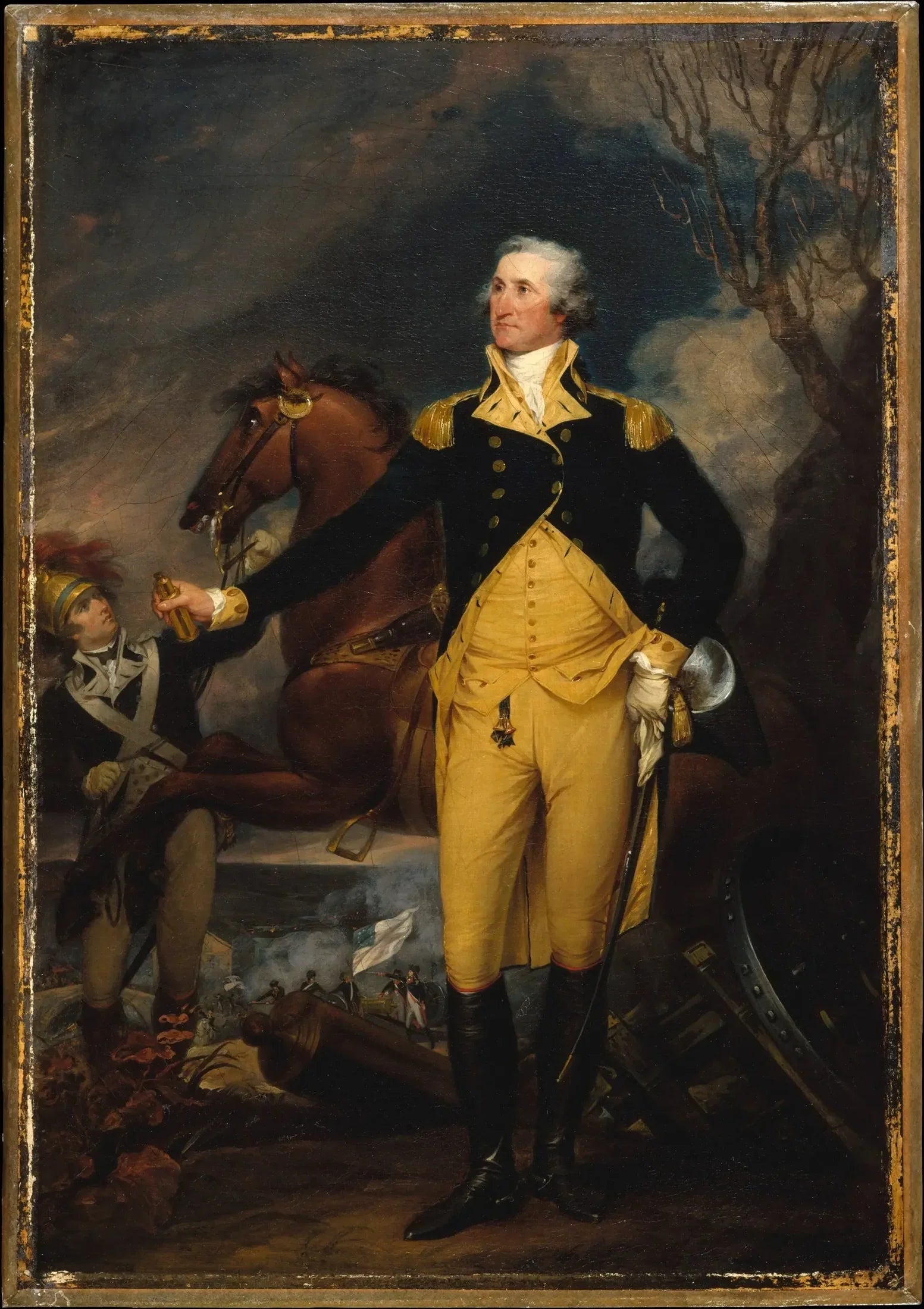 George Washington avant la bataille de Trenton - John Trumbull image 1 copie peinte à la main à l’huile