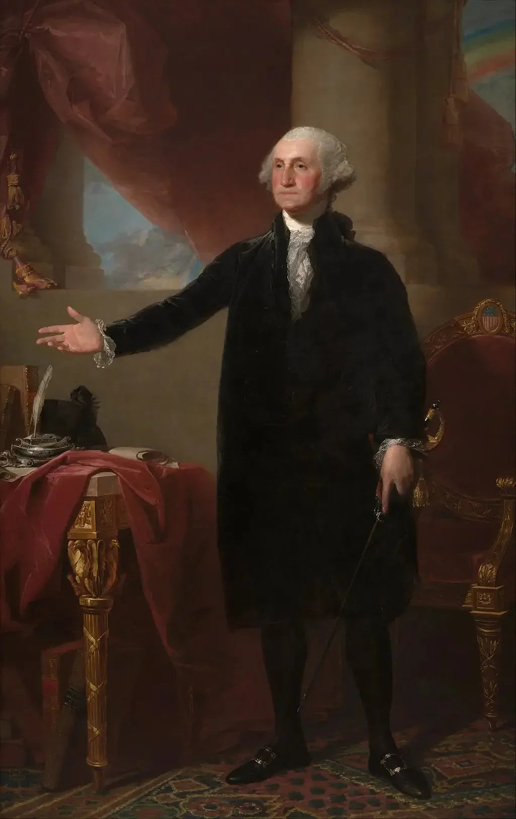 George Washington (Portrait de Lansdowne) - Gilbert Stuart image 1 reproduction réalisée par Alpha Reproduction