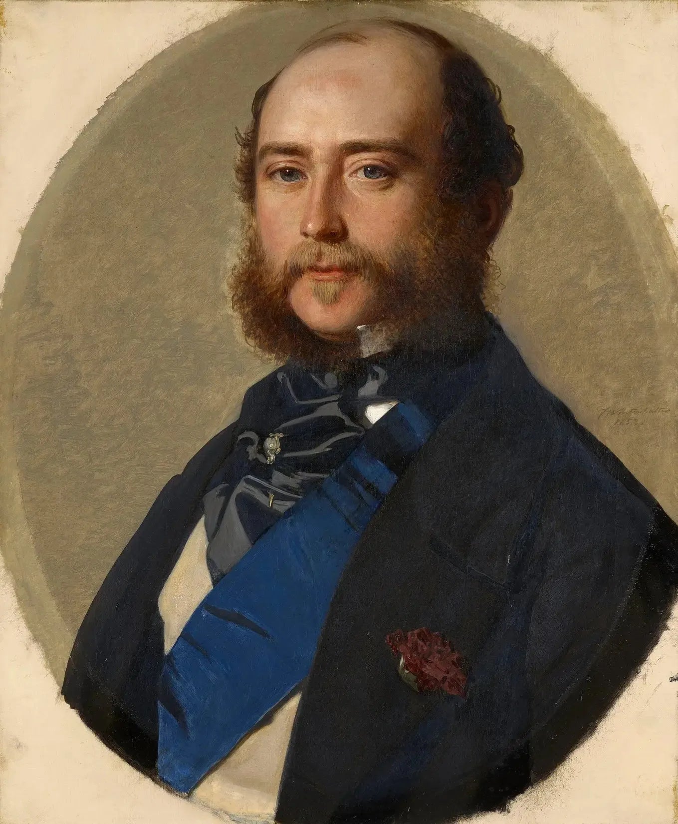 Georges, duc de Cambridge (1819-1904) - Franz Xaver Winterhalter image 1 copie peinte à la main à l’huile