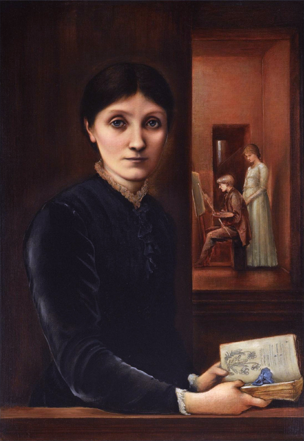 Georgiana Burne-Jones, leurs enfants Margaret et Philip - Edward Burne-Jones image 1 tableau peint à l’huile sur toile