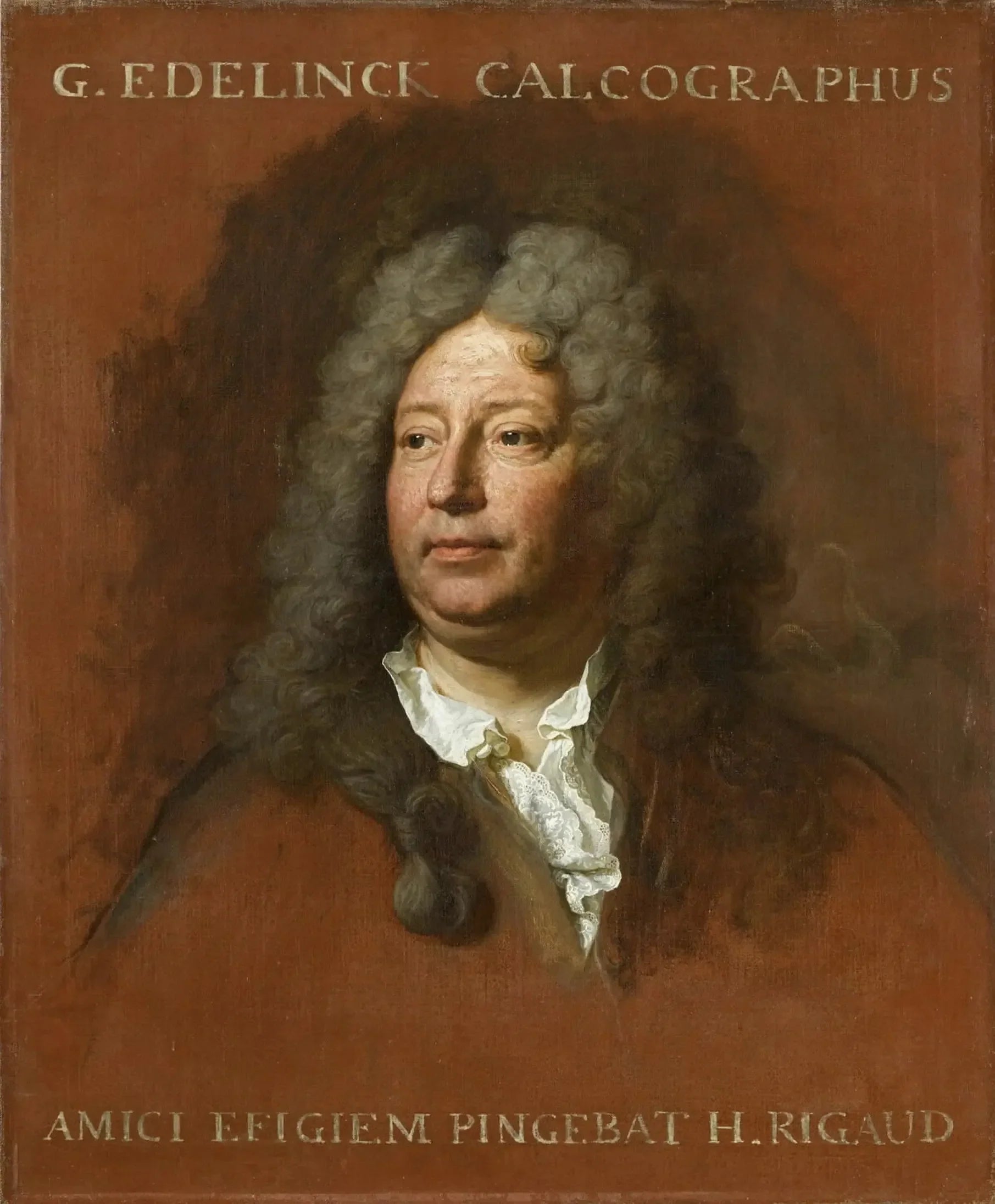 Gérard Edelinck - Hyacinthe Rigaud image 1 copie de tableau peinte à la main