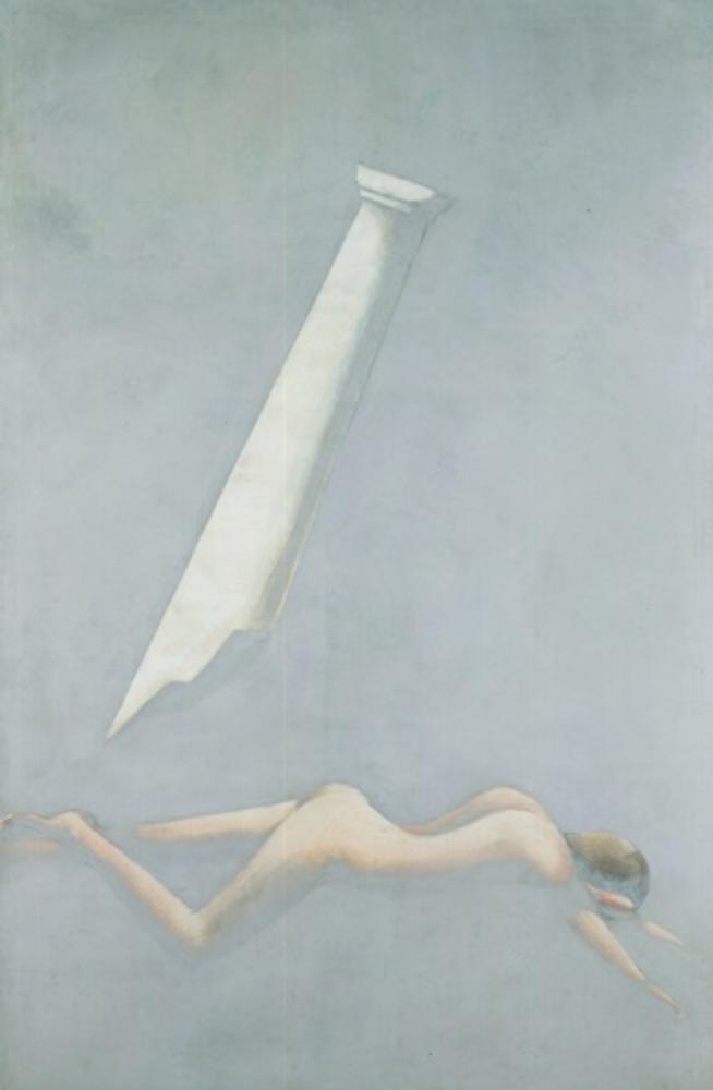 Gestürzter mit Säule - Oskar Schlemmer image 1 tableau peint à l’huile sur toile