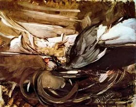 Gibier sauvage en noir - Giovanni Boldini image 1 reproduction artisanale de tableau