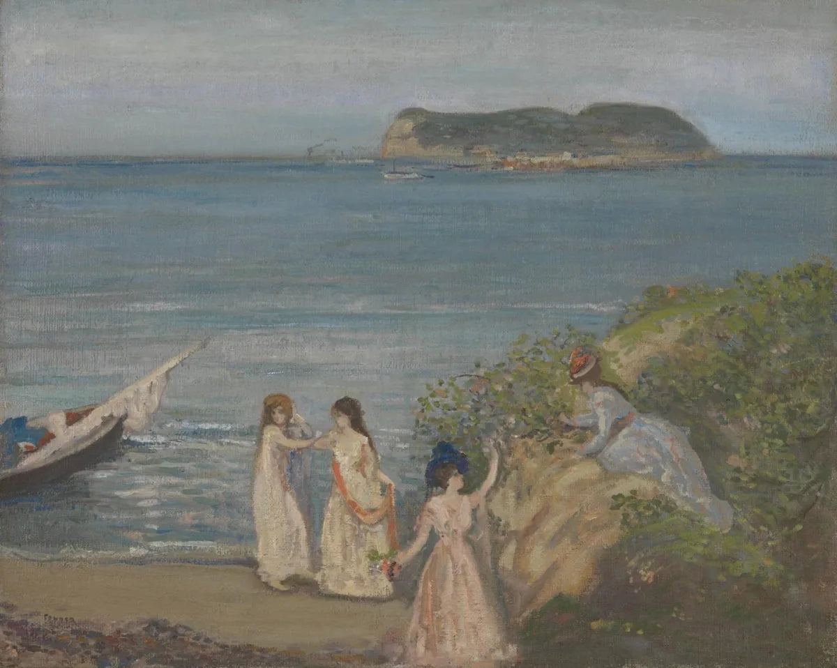 Gibraltar depuis Algésiras - Charles Conder image 1 reproduction artisanale de tableau