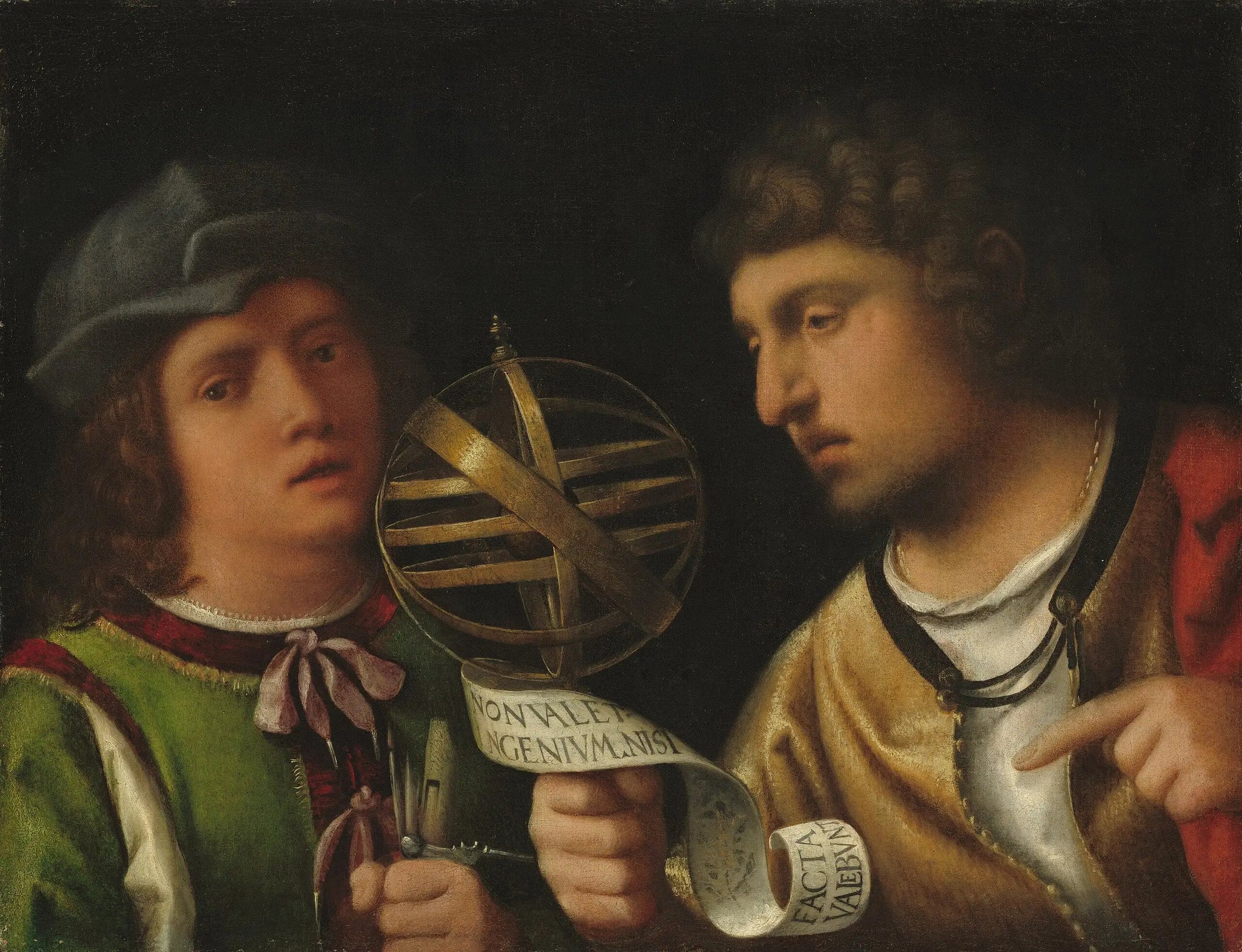 Giovanni Borgherini et son tuteur - Giorgione image 1 copie peinte à la main à l’huile