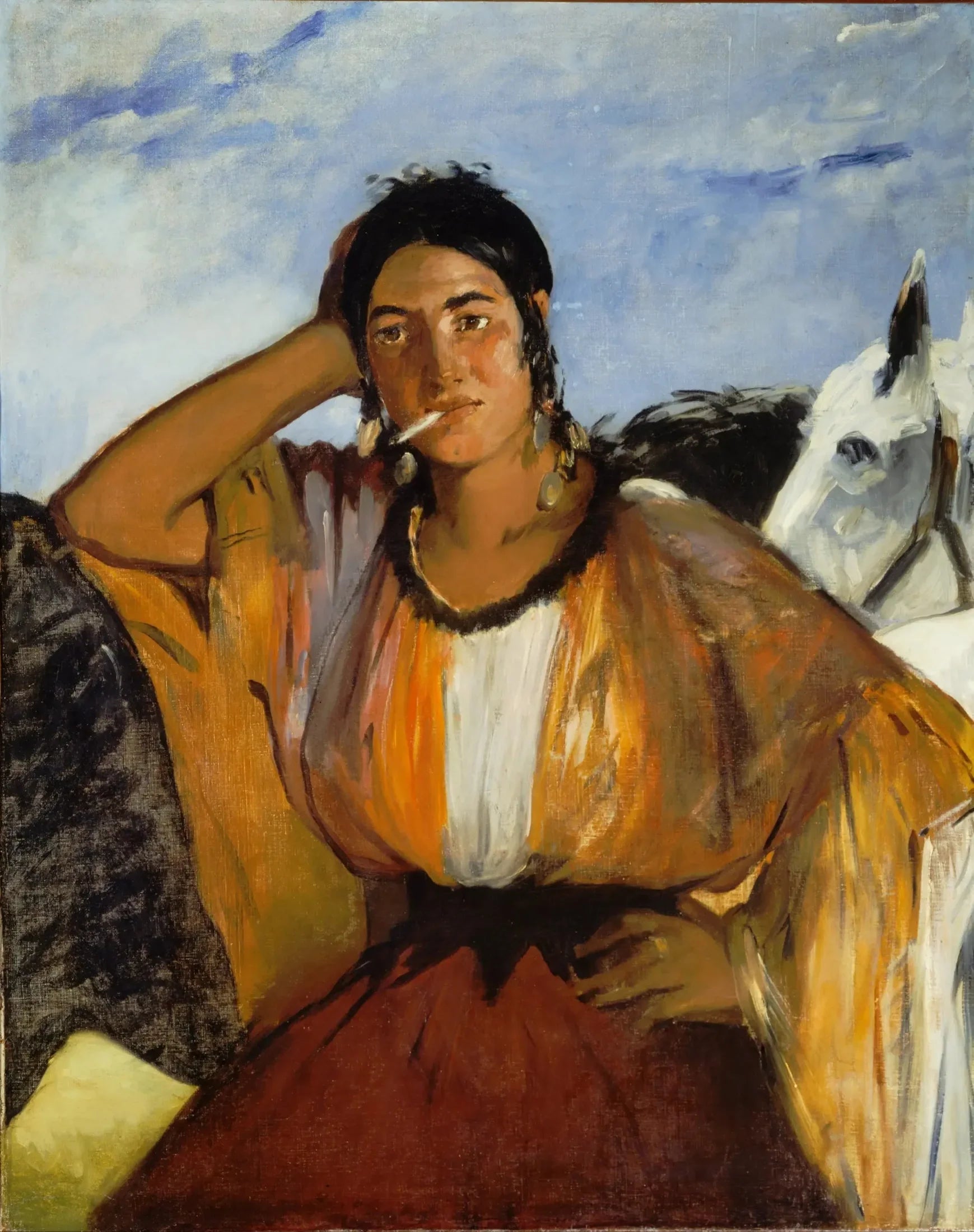 Gitane avec une cigarette - Édouard Manet image 1 copie de tableau peinte à la main