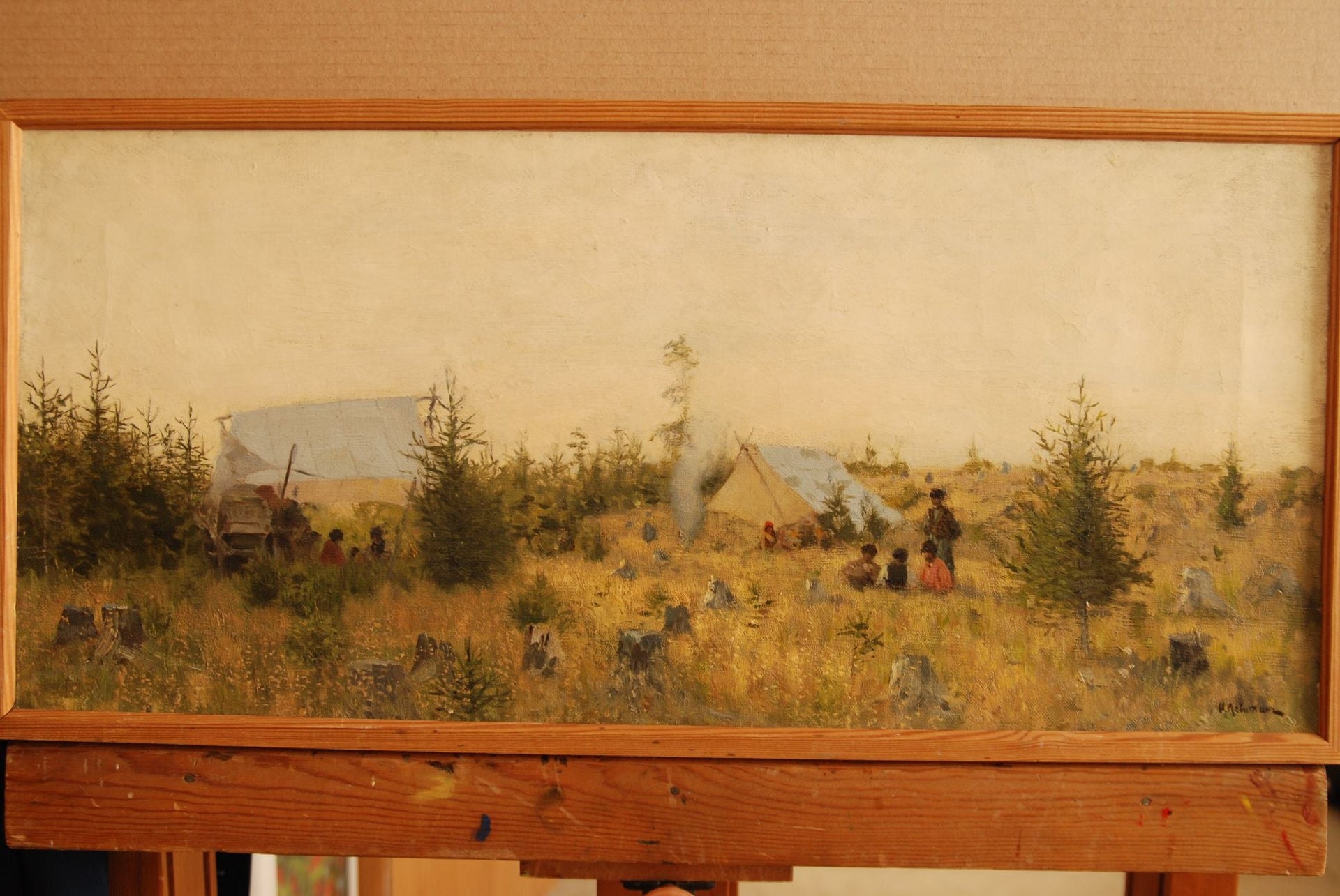 Gitans (camp rom) - Isaac Levitan image 1 tableau peint à l’huile sur toile