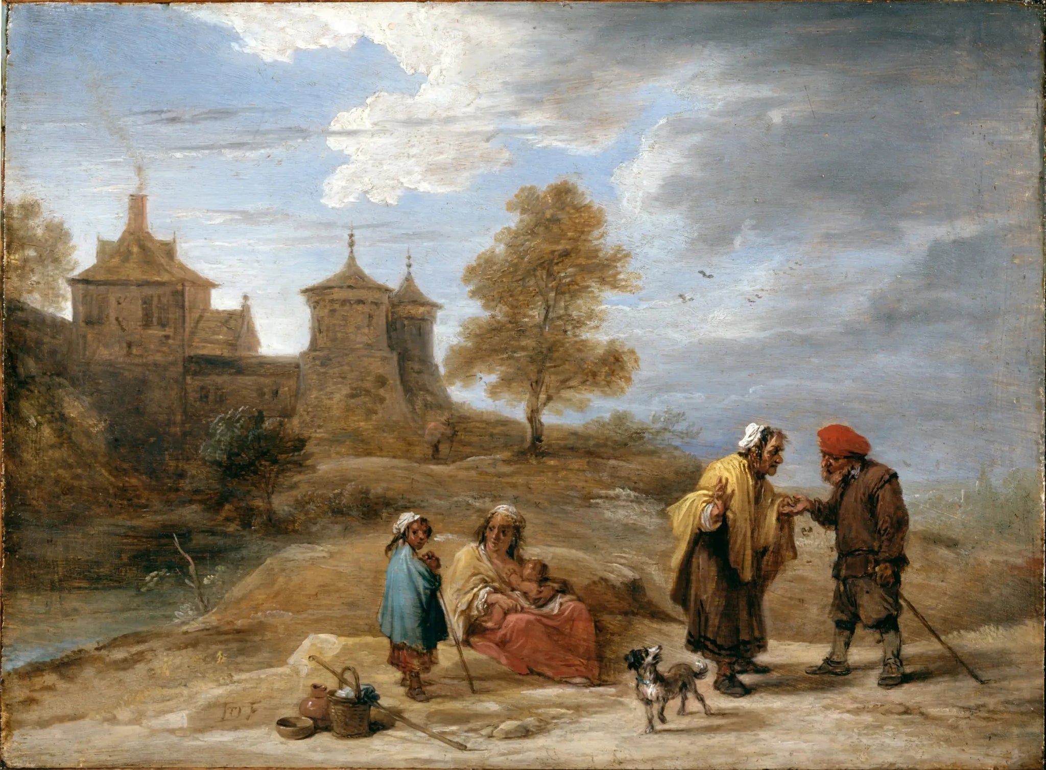 Gitans dans un paysage - David Teniers le Jeune image 1 reproduction de peinture à l’huile